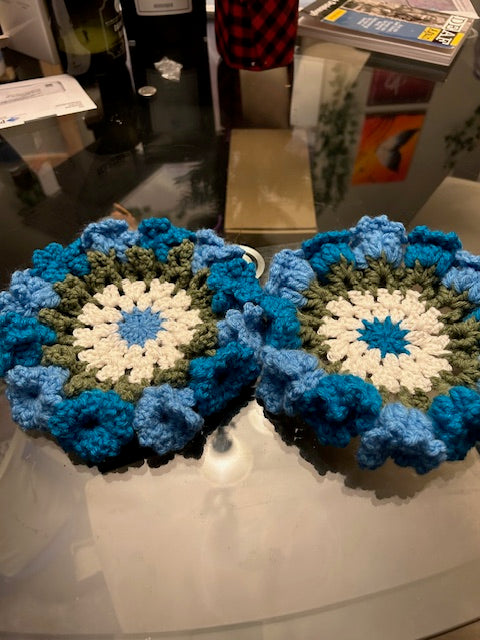 Crocheted Flower Coasters